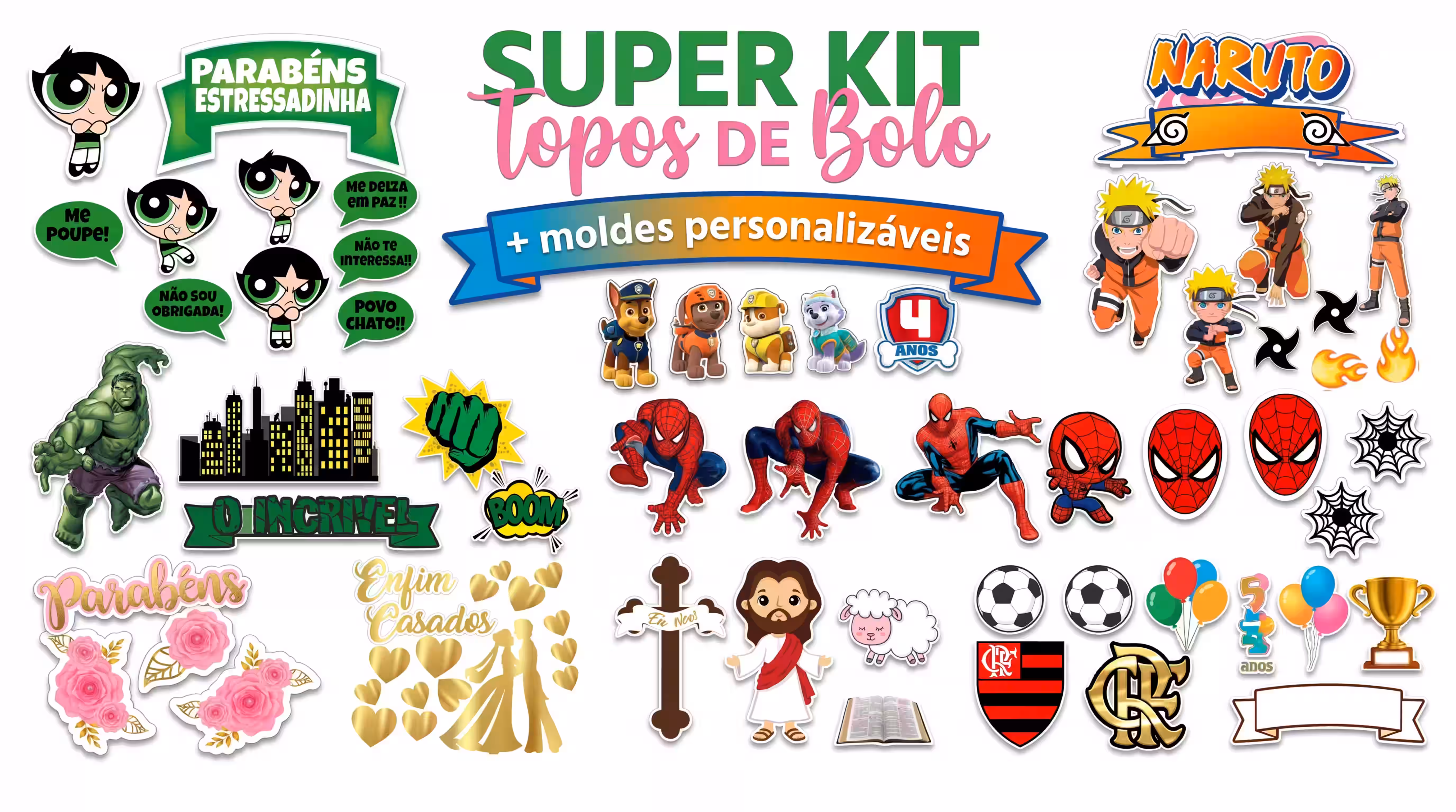 Kit Premium Topos de Bolo